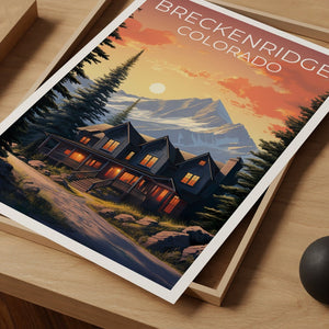 Breckenridge Travel Poster, Colorado Wall Art, Colorado Print, Breckenridge Poster, Colorado Poster, City Poster, Breckenridge Art