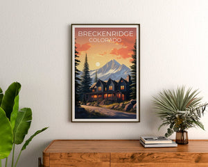 Breckenridge Travel Poster, Colorado Wall Art, Colorado Print, Breckenridge Poster, Colorado Poster, City Poster, Breckenridge Art