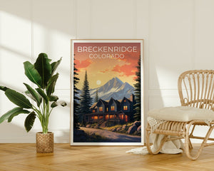 Breckenridge Travel Poster, Colorado Wall Art, Colorado Print, Breckenridge Poster, Colorado Poster, City Poster, Breckenridge Art