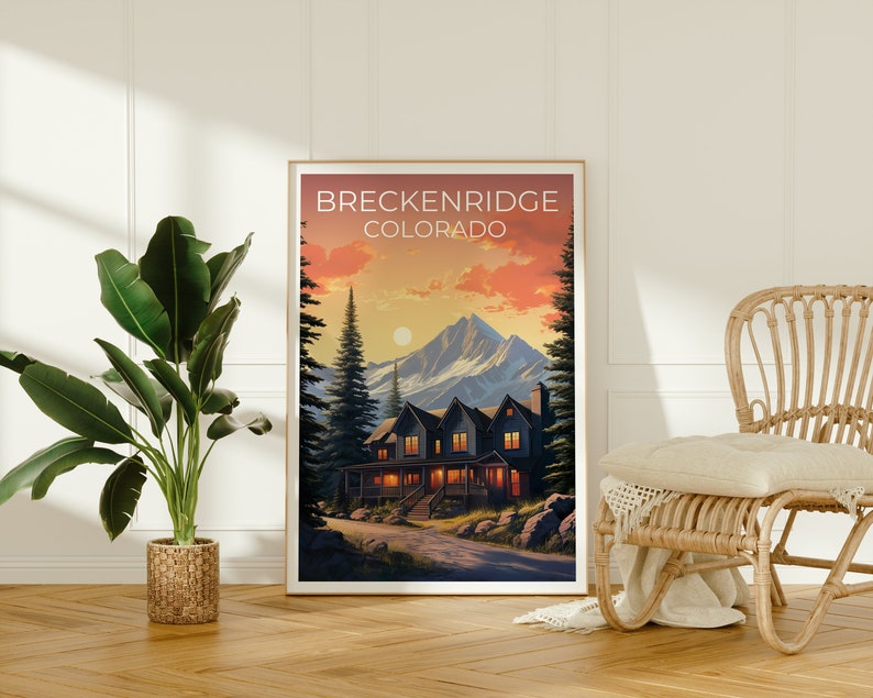 Breckenridge Travel Poster, Colorado Wall Art, Colorado Print, Breckenridge Poster, Colorado Poster, City Poster, Breckenridge Art