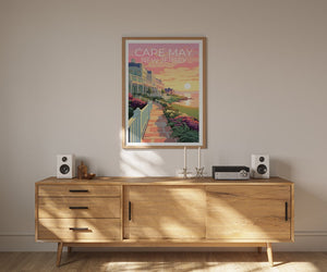 Cape May Travel Poster, New Jersey Wall Art, New Jersey Print, Cape May Poster, New Jersey Poster, Cape May Print