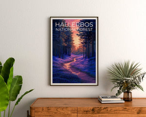 Hallerbos National Forest Poster, Hallerbos Print, Belgium Poster, Belgium Print, Bluebells Poster, Flower Poster, Hallerbos Art