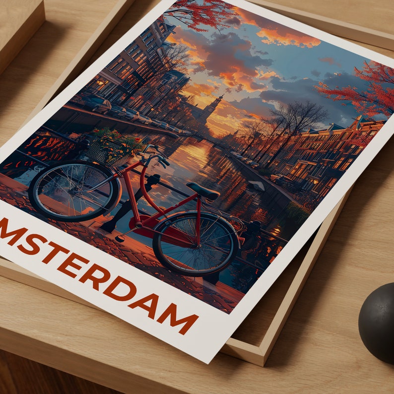 Amsterdam Poster, Amsterdam Print, Holland Poster, Holland Print, Amsterdam Travel Poster, Netherlands Art, Amsterdam Art