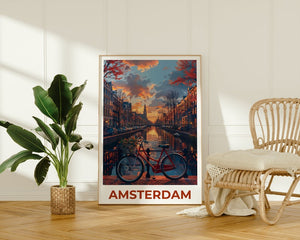 Amsterdam Poster, Amsterdam Print, Holland Poster, Holland Print, Amsterdam Travel Poster, Netherlands Art, Amsterdam Art