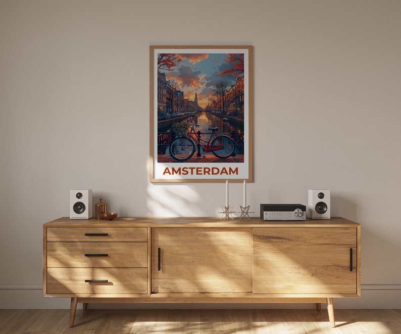 Amsterdam Poster, Amsterdam Print, Holland Poster, Holland Print, Amsterdam Travel Poster, Netherlands Art, Amsterdam Art