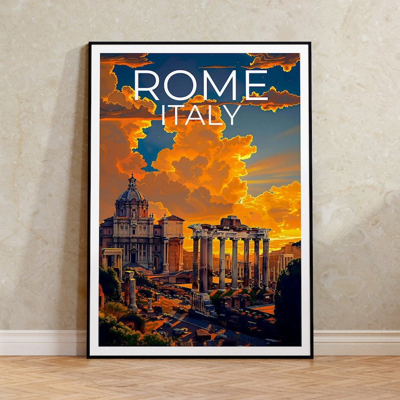 Rome Poster, Rome Print, Roman Forum Poster, Italy Print, Italy Poster, Rome Art, Rome Gift