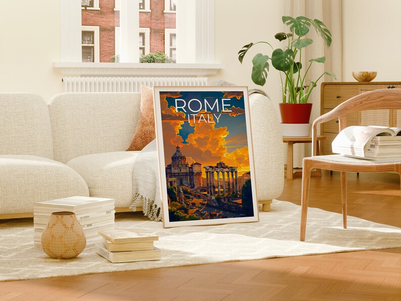 Rome Poster, Rome Print, Roman Forum Poster, Italy Print, Italy Poster, Rome Art, Rome Gift
