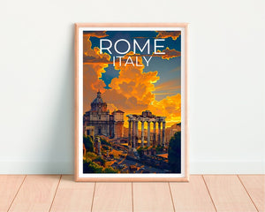 Rome Poster, Rome Print, Roman Forum Poster, Italy Print, Italy Poster, Rome Art, Rome Gift