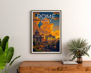 Rome Poster, Rome Print, Roman Forum Poster, Italy Print, Italy Poster, Rome Art, Rome Gift