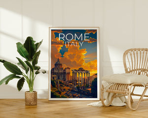 Rome Poster, Rome Print, Roman Forum Poster, Italy Print, Italy Poster, Rome Art, Rome Gift