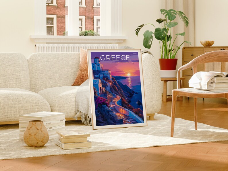 Greece Poster, Greece Print, Greek Island Poster, Greek Island Print, Greece Travel Poster, Mediterranean Art, Greece Art