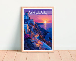 Greece Poster, Greece Print, Greek Island Poster, Greek Island Print, Greece Travel Poster, Mediterranean Art, Greece Art
