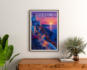 Greece Poster, Greece Print, Greek Island Poster, Greek Island Print, Greece Travel Poster, Mediterranean Art, Greece Art