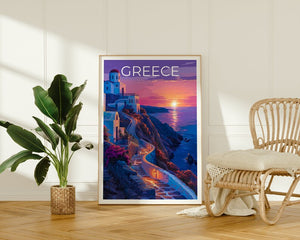 Greece Poster, Greece Print, Greek Island Poster, Greek Island Print, Greece Travel Poster, Mediterranean Art, Greece Art