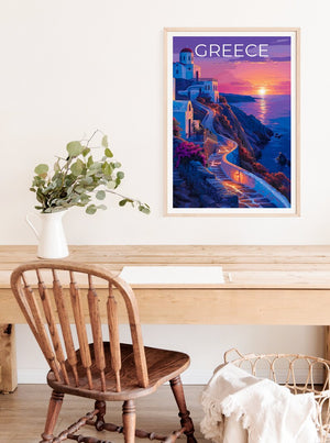 Greece Poster, Greece Print, Greek Island Poster, Greek Island Print, Greece Travel Poster, Mediterranean Art, Greece Art