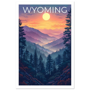 Wyoming Poster, Wyoming Print, Forest Poster, Mountain Print, Wyoming Mountain Poster, Wilderness Poster, Wyoming Gift