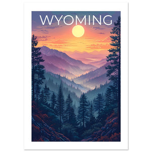 Wyoming Poster, Wyoming Print, Forest Poster, Mountain Print, Wyoming Mountain Poster, Wilderness Poster, Wyoming Gift