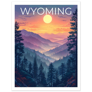 Wyoming Poster, Wyoming Print, Forest Poster, Mountain Print, Wyoming Mountain Poster, Wilderness Poster, Wyoming Gift