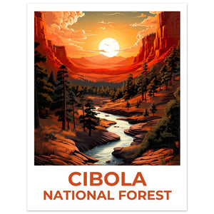 Cibola Forest Travel Poster, New Mexico Wall Art, New Mexico Print, Cibola Fores Poster, New Mexico Poster, Forest Poster