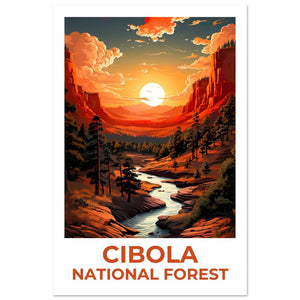 Cibola Forest Travel Poster, New Mexico Wall Art, New Mexico Print, Cibola Fores Poster, New Mexico Poster, Forest Poster