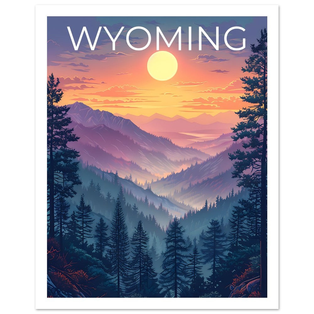 Wyoming Poster, Wyoming Print, Forest Poster, Mountain Print, Wyoming Mountain Poster, Wilderness Poster, Wyoming Gift