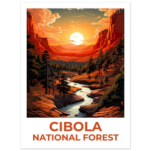 Cibola Forest Travel Poster, New Mexico Wall Art, New Mexico Print, Cibola Fores Poster, New Mexico Poster, Forest Poster