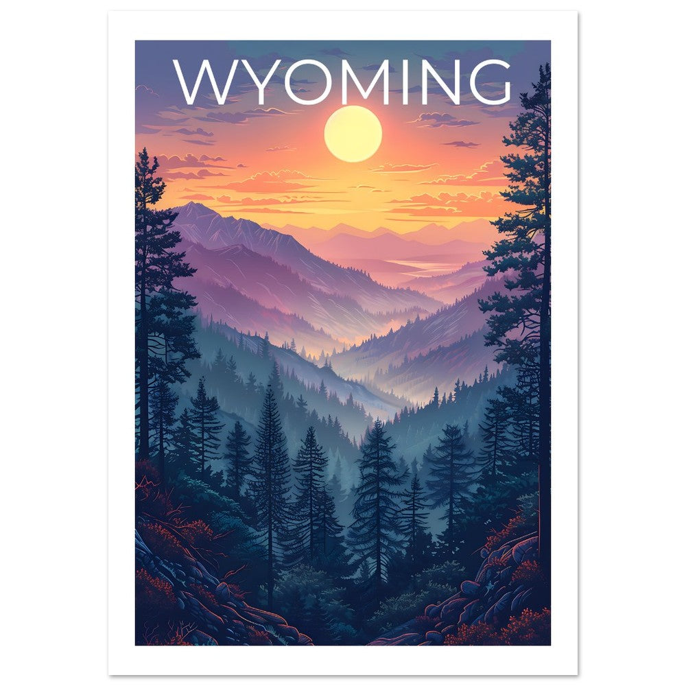 Wyoming Poster, Wyoming Print, Forest Poster, Mountain Print, Wyoming Mountain Poster, Wilderness Poster, Wyoming Gift