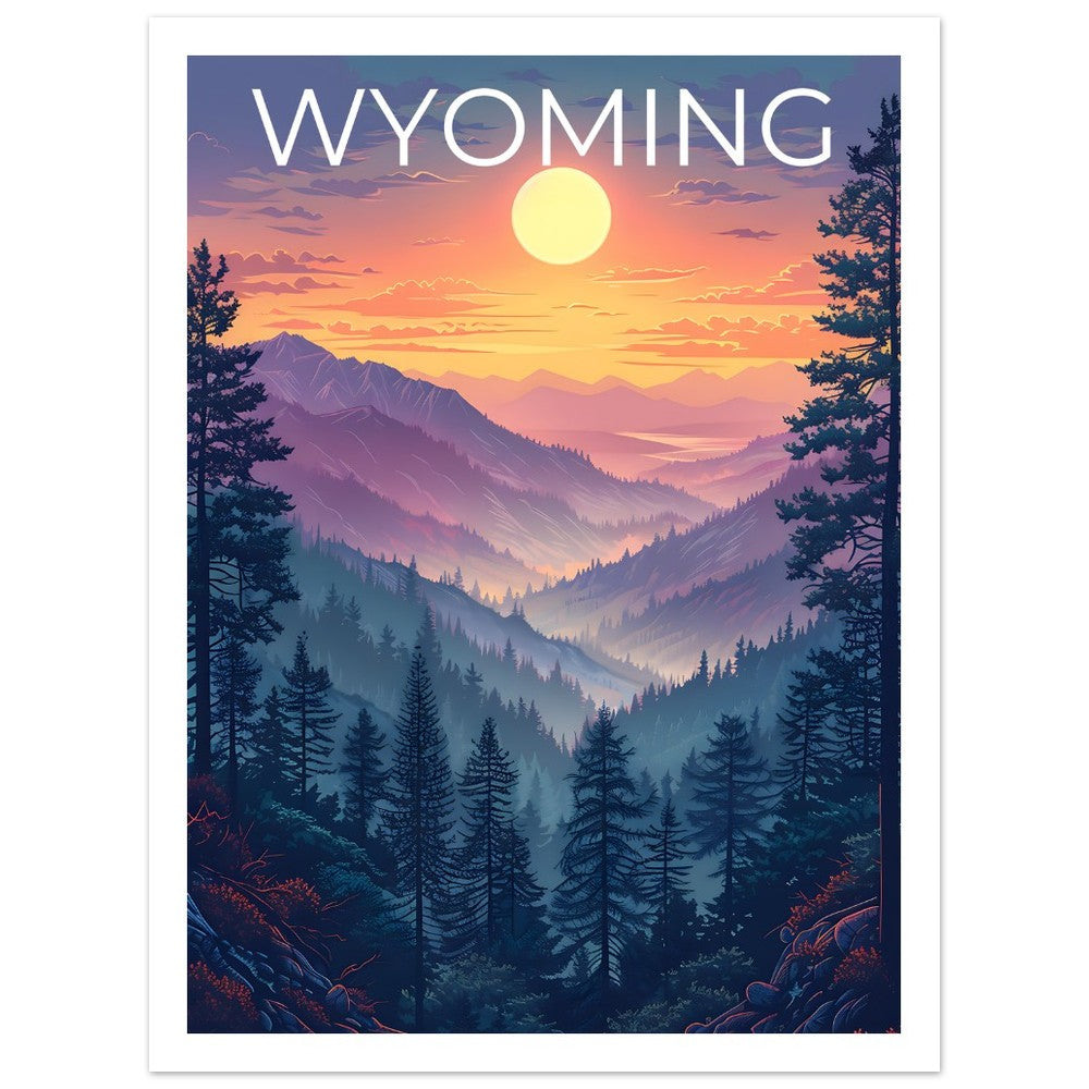 Wyoming Poster, Wyoming Print, Forest Poster, Mountain Print, Wyoming Mountain Poster, Wilderness Poster, Wyoming Gift
