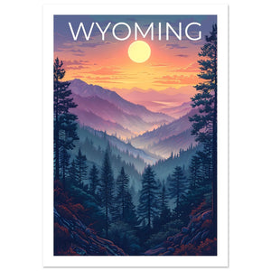 Wyoming Poster, Wyoming Print, Forest Poster, Mountain Print, Wyoming Mountain Poster, Wilderness Poster, Wyoming Gift
