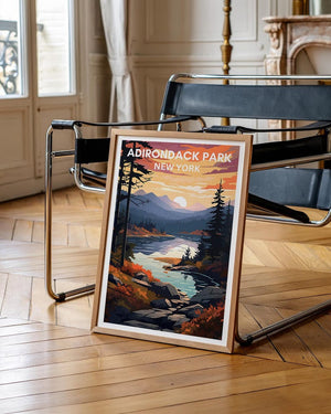 Adirondack Park Print -  New York Mountain Poster -  Forest Wall Art