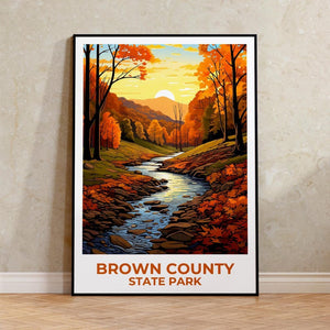 Brown County State Park Poster - Indiana Forest Wall Art