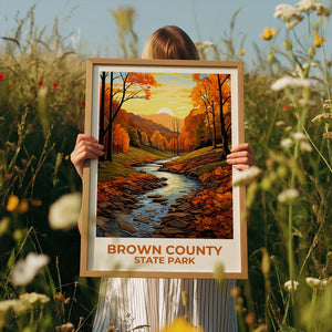 Brown County State Park Poster - Indiana Forest Wall Art