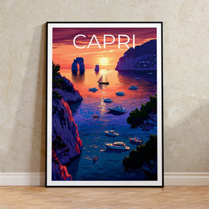 Capri Poster, Capri Print, Italy Poster, Italy Print, Capri Travel Poster, Italy Art, Capri Art
