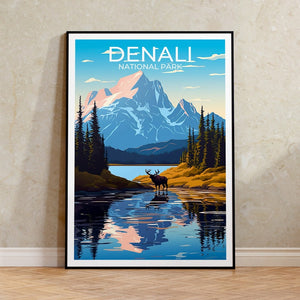 Denali National Park Poster - Alaska Mountain Wall Art
