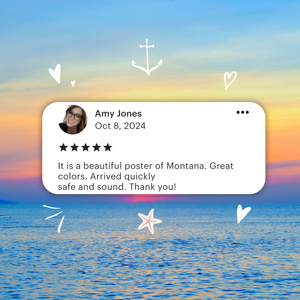 Montana Travel Poster, Montana Wall Art, Montana Print, Montana Poster, Mountain Poster, Flowers Poster, Montana Art