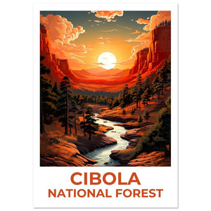 Cibola Forest Travel Poster, New Mexico Wall Art, New Mexico Print, Cibola Fores Poster, New Mexico Poster, Forest Poster