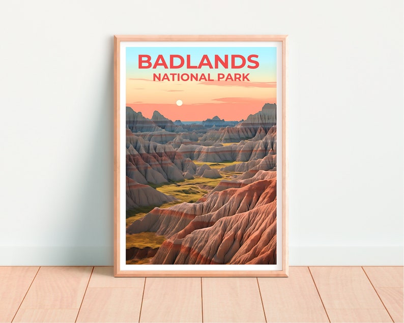 Badlands National Park Poster - South Dakota Wall Art