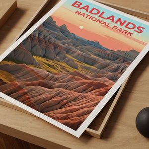 Badlands National Park Poster - South Dakota Wall Art