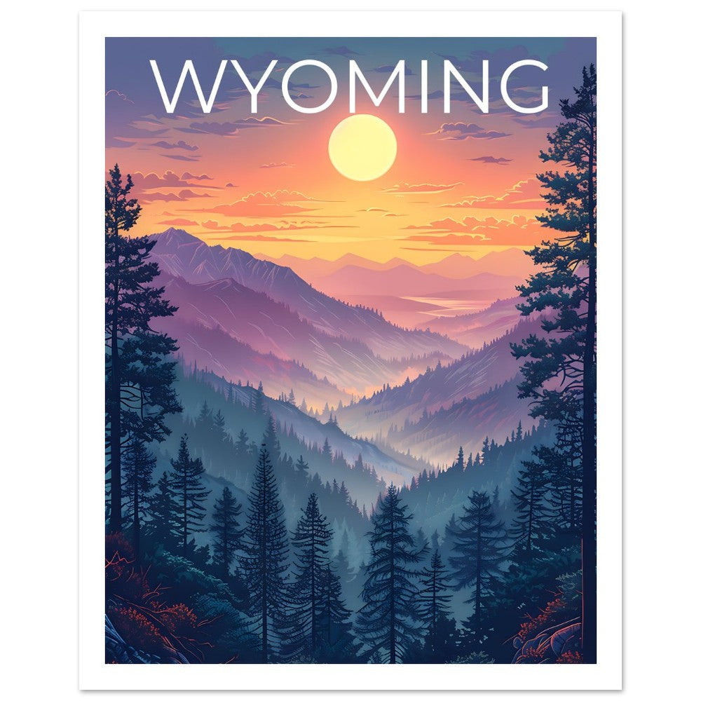 Wyoming Poster, Wyoming Print, Forest Poster, Mountain Print, Wyoming Mountain Poster, Wilderness Poster, Wyoming Gift