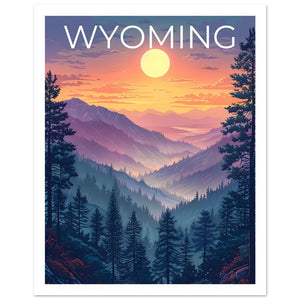 Wyoming Poster, Wyoming Print, Forest Poster, Mountain Print, Wyoming Mountain Poster, Wilderness Poster, Wyoming Gift