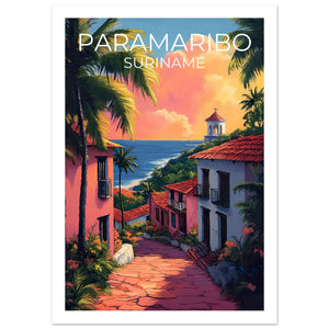 Paramaribo Travel Print, Suriname Poster, Coast Wall Art, South America Illustration, Paramaribo Poster, Home Decor, Birthday Gift