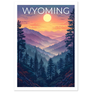 Wyoming Poster, Wyoming Print, Forest Poster, Mountain Print, Wyoming Mountain Poster, Wilderness Poster, Wyoming Gift