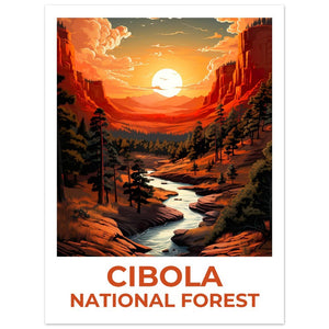 Cibola Forest Travel Poster, New Mexico Wall Art, New Mexico Print, Cibola Fores Poster, New Mexico Poster, Forest Poster