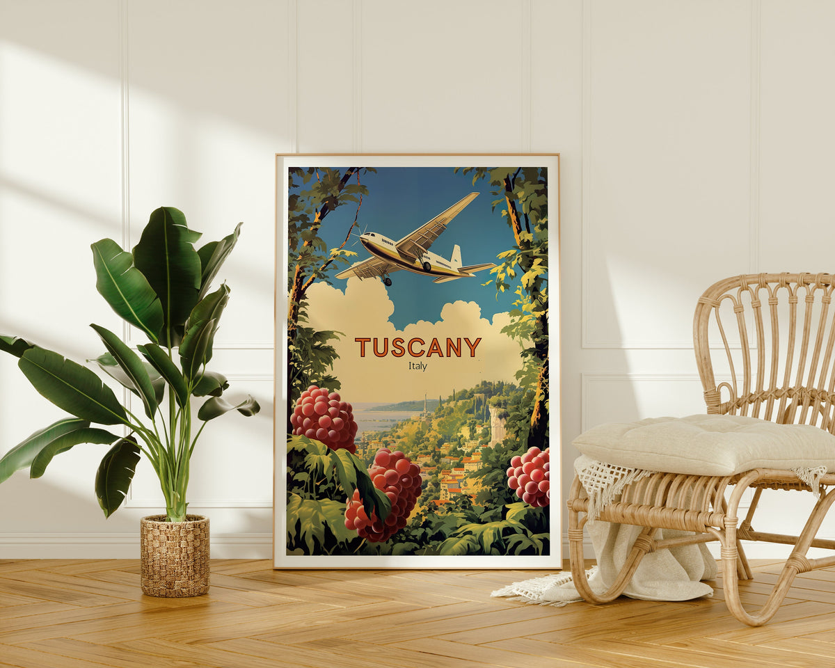 Toskana Reiseposter, Italien Wandkunst, Italien Druck, Toskana Poster, Toskana Kunst, Europa Poster, Posterkunst, Wanddekoration
