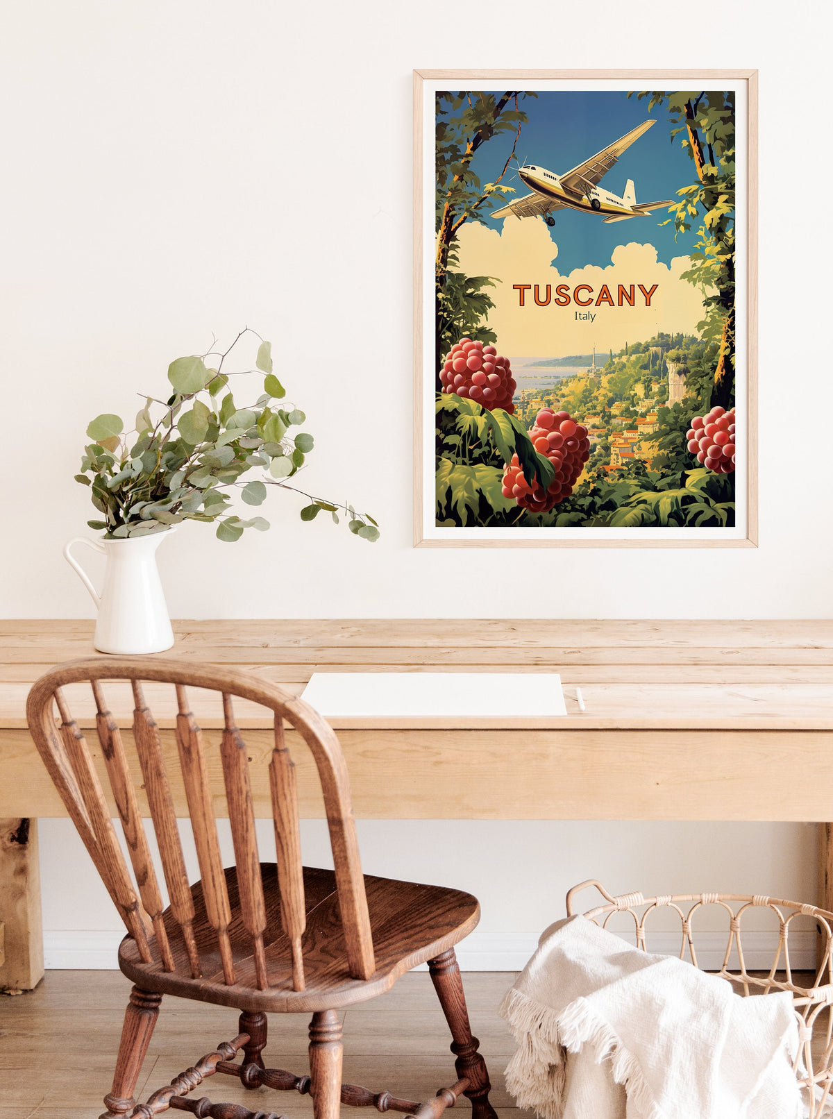 Toskana Reiseposter, Italien Wandkunst, Italien Druck, Toskana Poster, Toskana Kunst, Europa Poster, Posterkunst, Wanddekoration