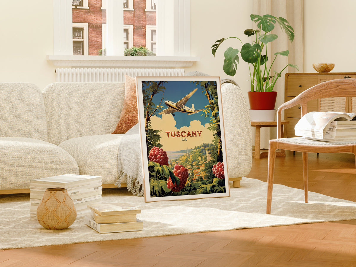 Toskana Reiseposter, Italien Wandkunst, Italien Druck, Toskana Poster, Toskana Kunst, Europa Poster, Posterkunst, Wanddekoration