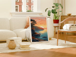 Chesapeake Bay Reiseposter, Virginia Wandkunst, Delaware Druck, Chesapeake Bay Poster, Maryland Poster, Chesapeake Bay Art