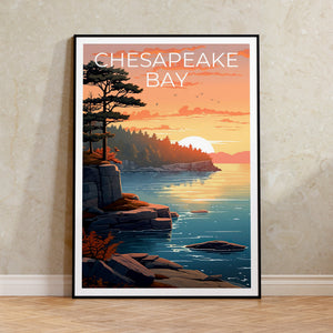 Chesapeake Bay Reiseposter, Virginia Wandkunst, Delaware Druck, Chesapeake Bay Poster, Maryland Poster, Chesapeake Bay Art
