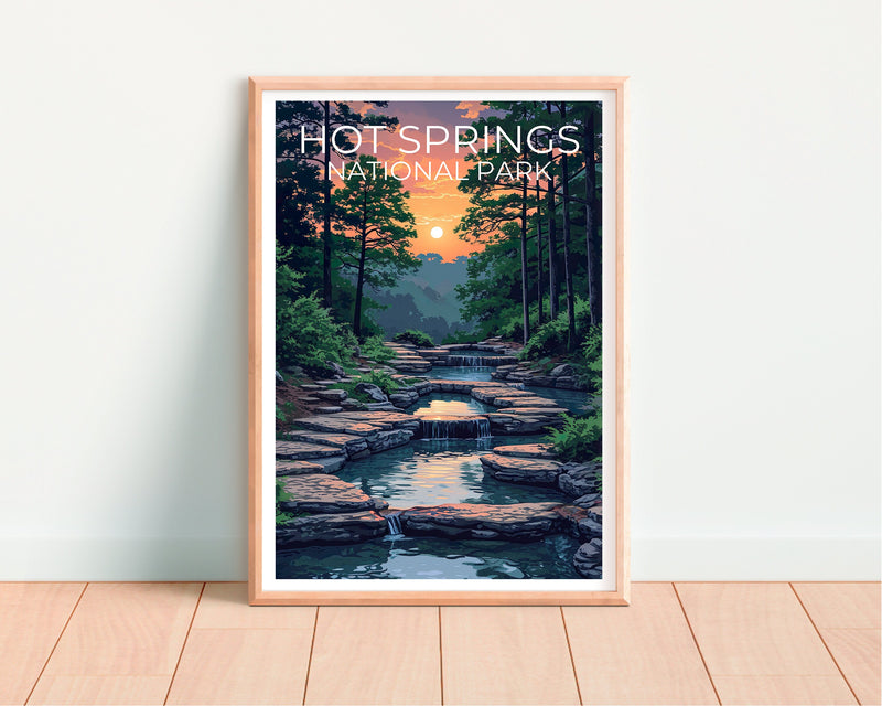 Affiche de voyage Hot Springs, Art mural Arkansas, Impression Arkansas, Affiche Hot Springs, Affiche Arkansas, Impression Hot Springs, Art Hot Springs