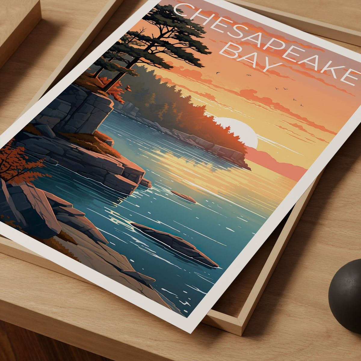 Chesapeake Bay Reiseposter, Virginia Wandkunst, Delaware Druck, Chesapeake Bay Poster, Maryland Poster, Chesapeake Bay Art